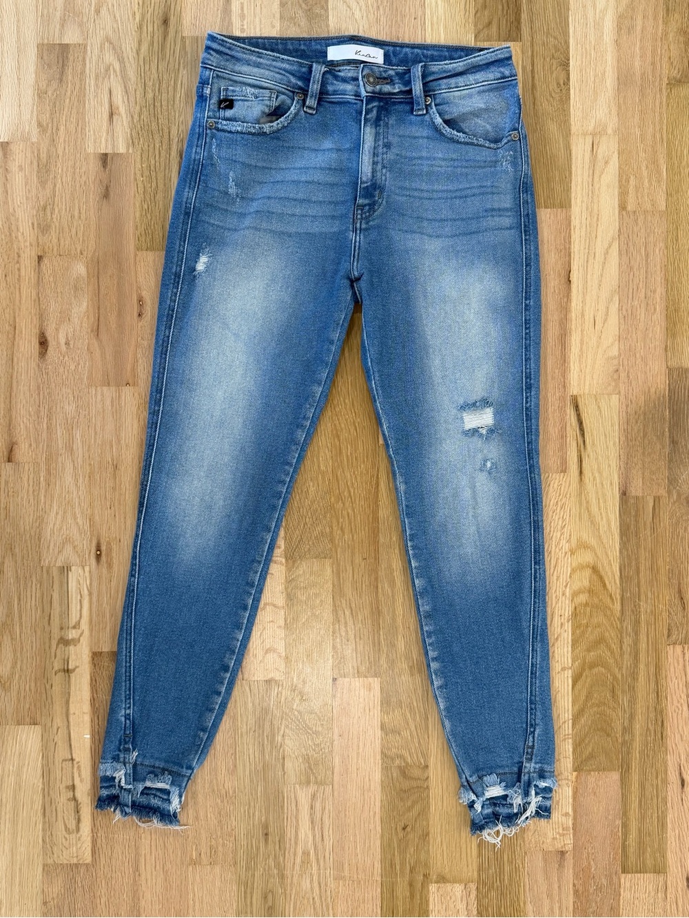 KanCan Light Blue Distressed Ankle Jeans
